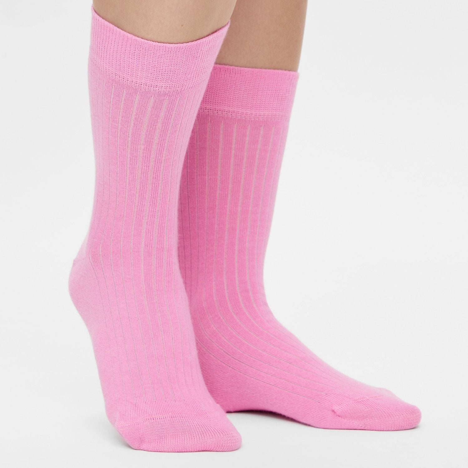 2 - Pack Gerippte Socken Pastell (1 x pink, 1 x lila)) - Natural Vibes Clothing