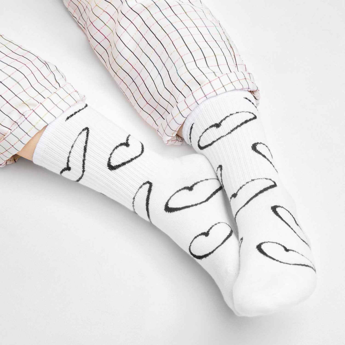 Doodle heart Tennissocken