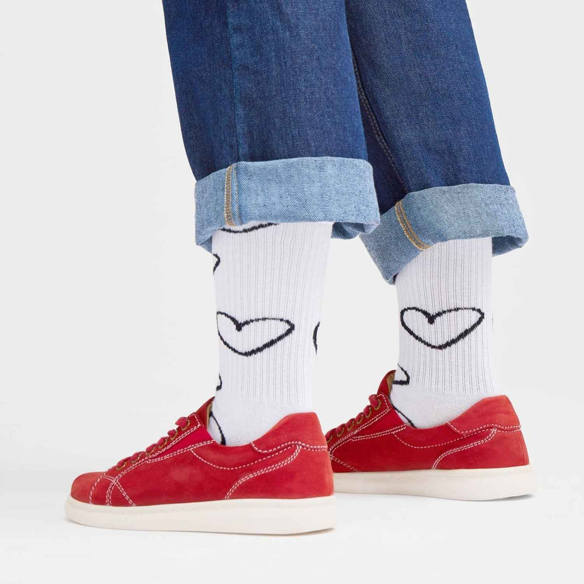 Doodle heart Tennissocken