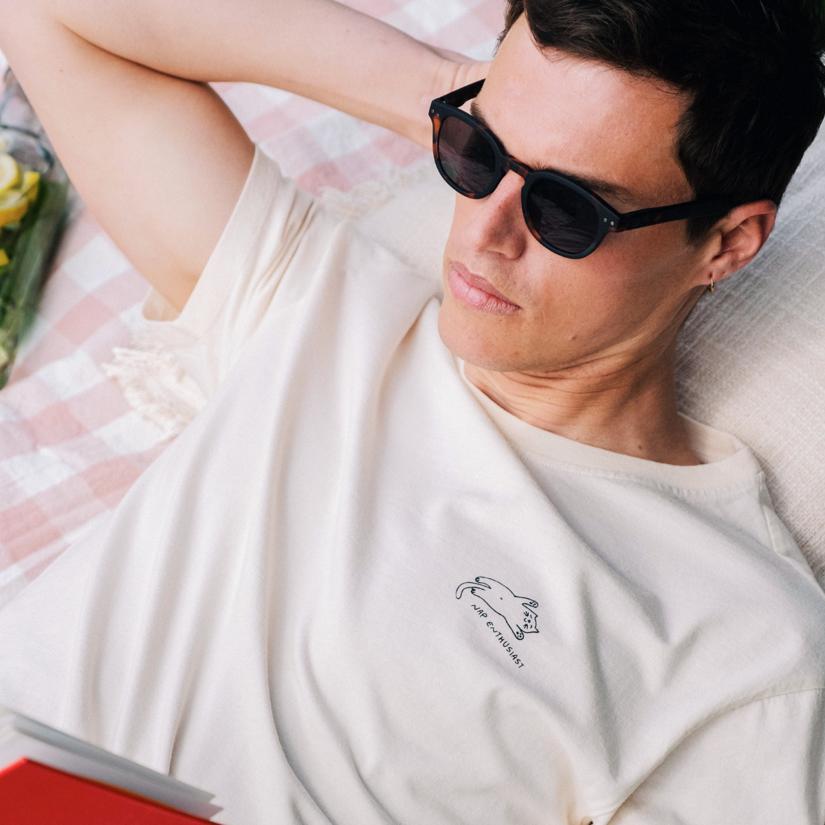 Natural Vibes T-Shirt Cat Nap weiß