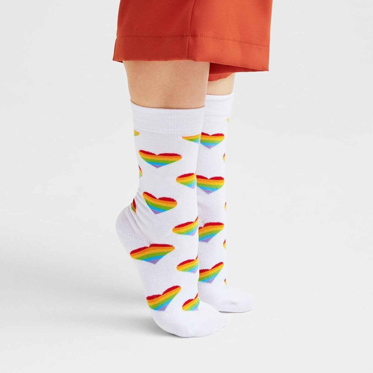 Rainbow heart Socken