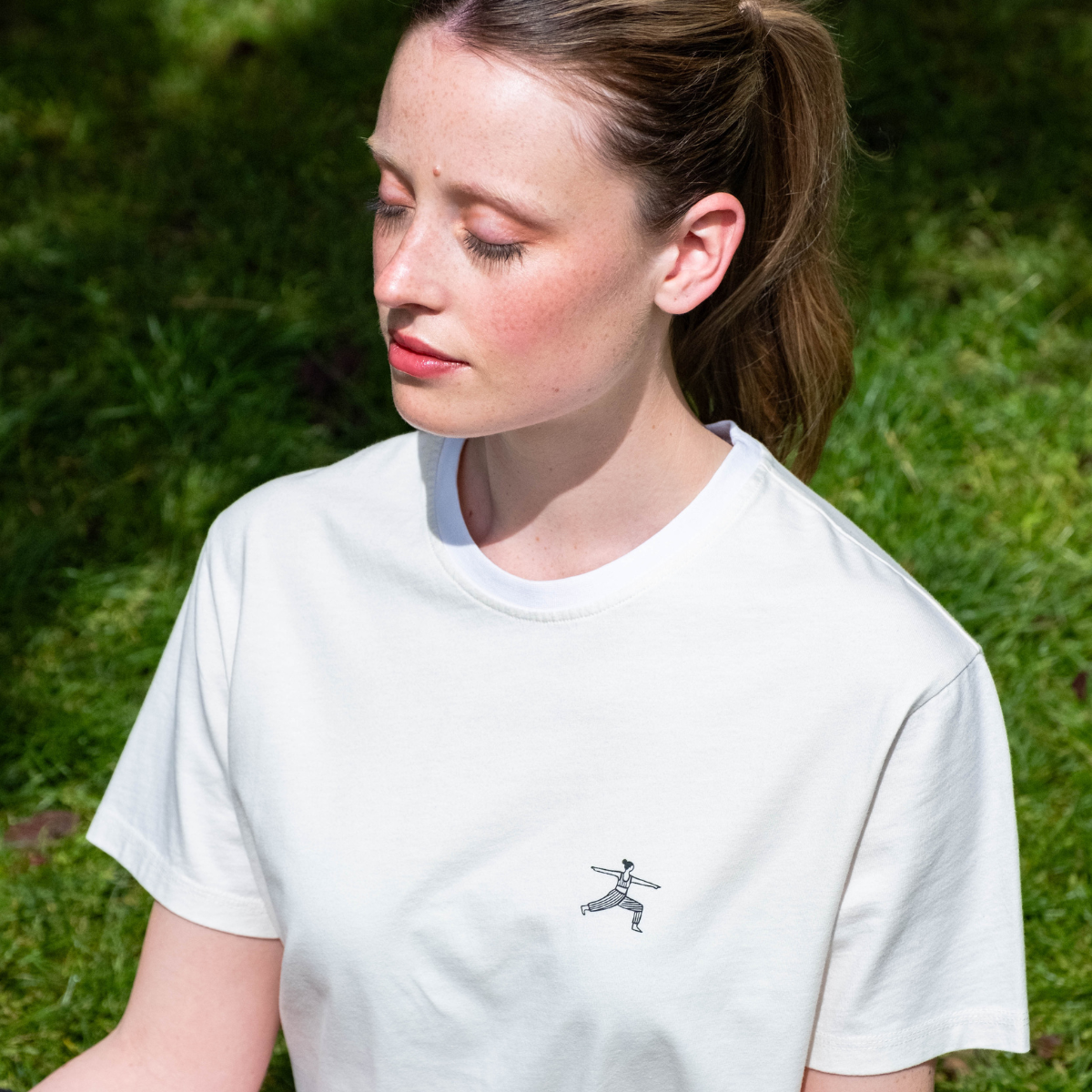 Natural Vibes T-Shirt Yoga weiß