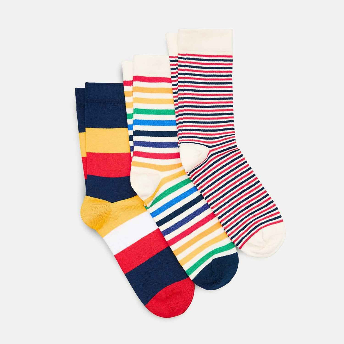 Bunte Streifen Socken (3er Pack)