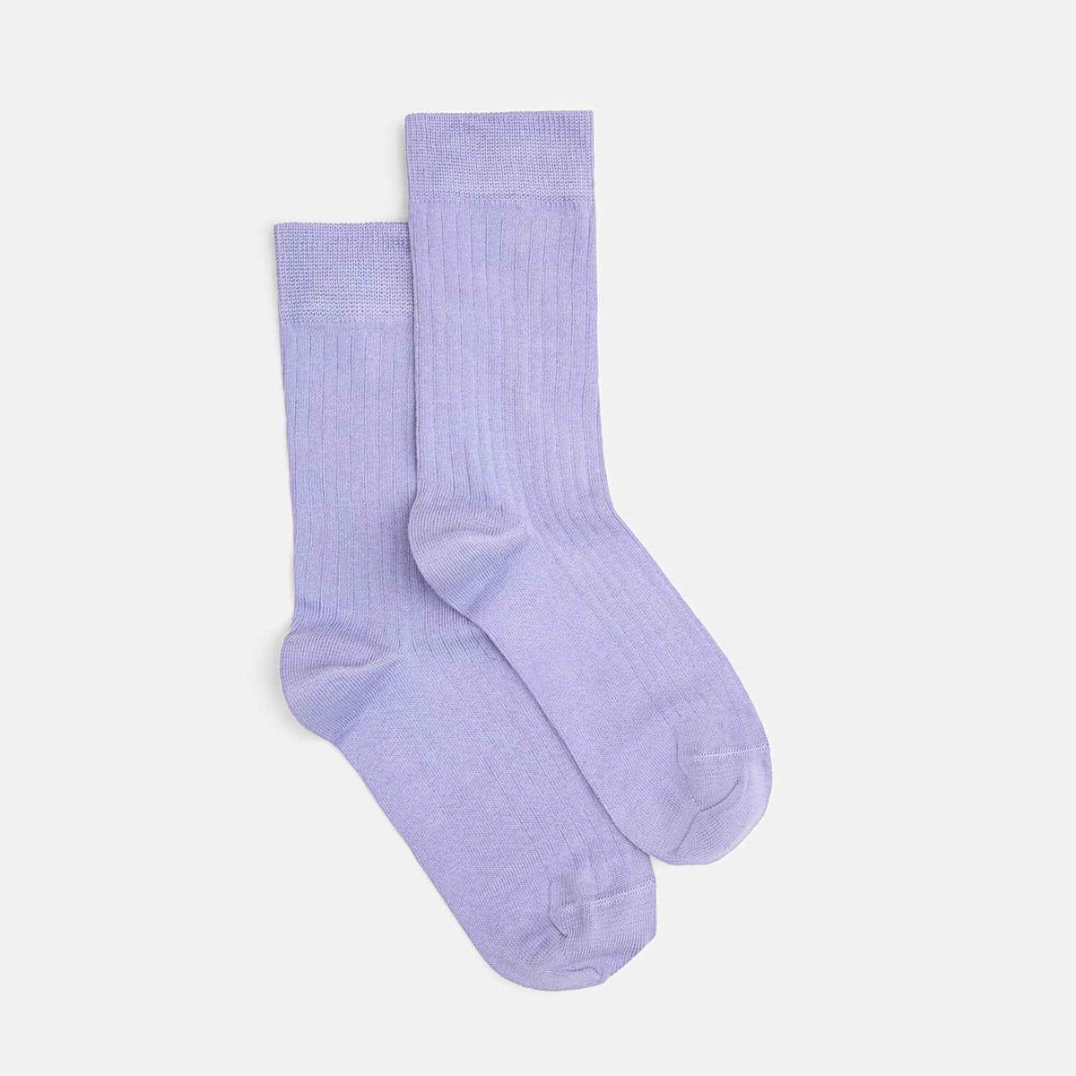 Gerippte Socken lila
