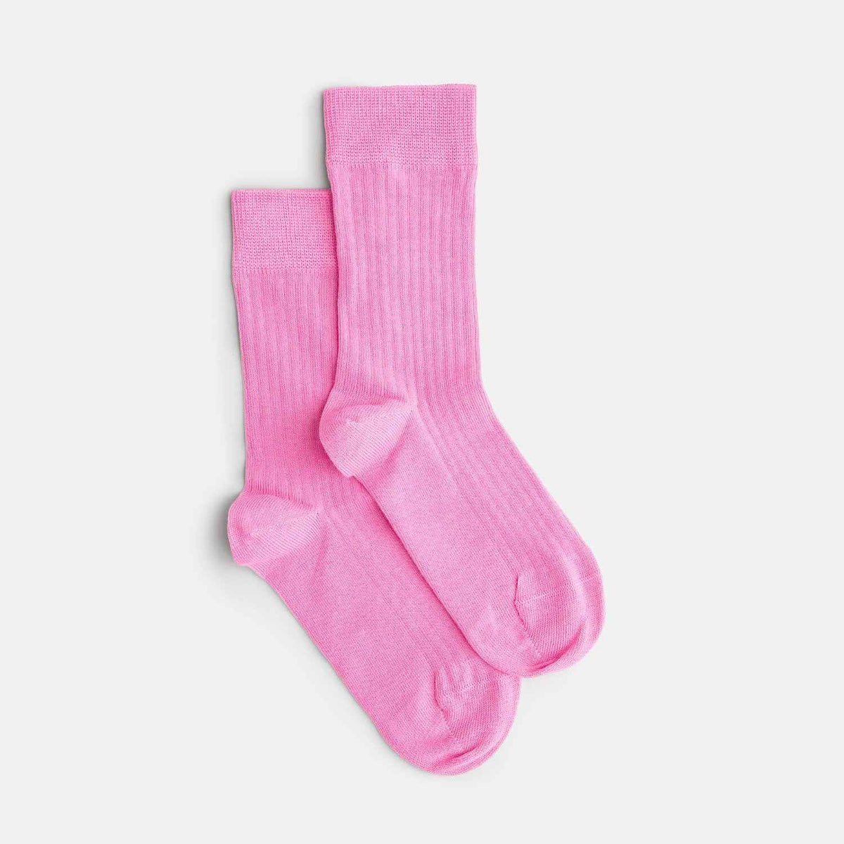Gerippte Socken rosa