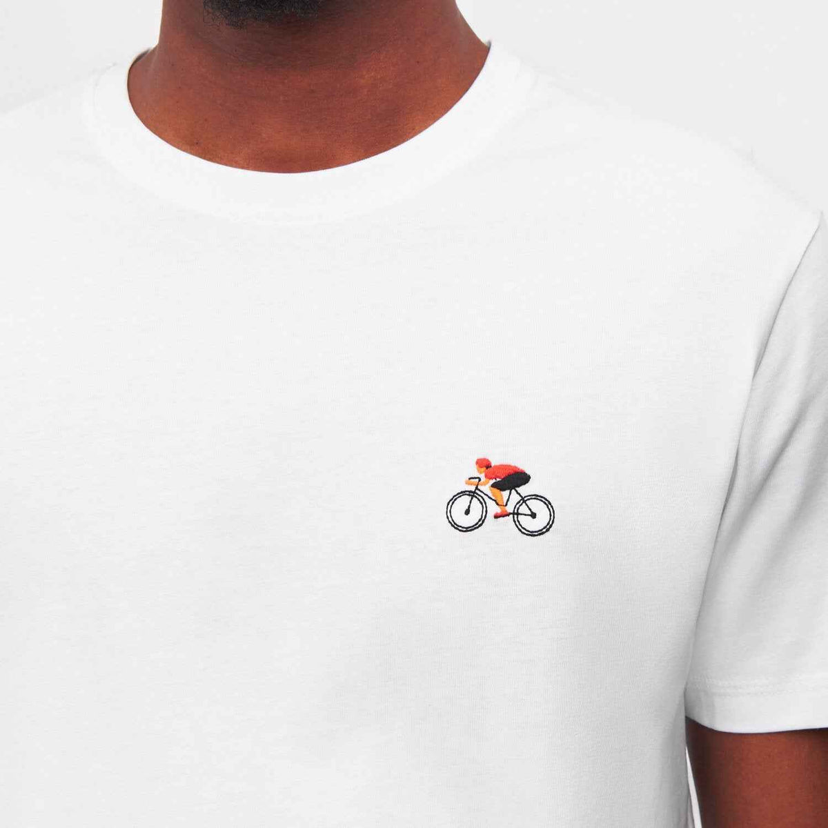 Natural Vibes T-Shirt Fahrrad weiß