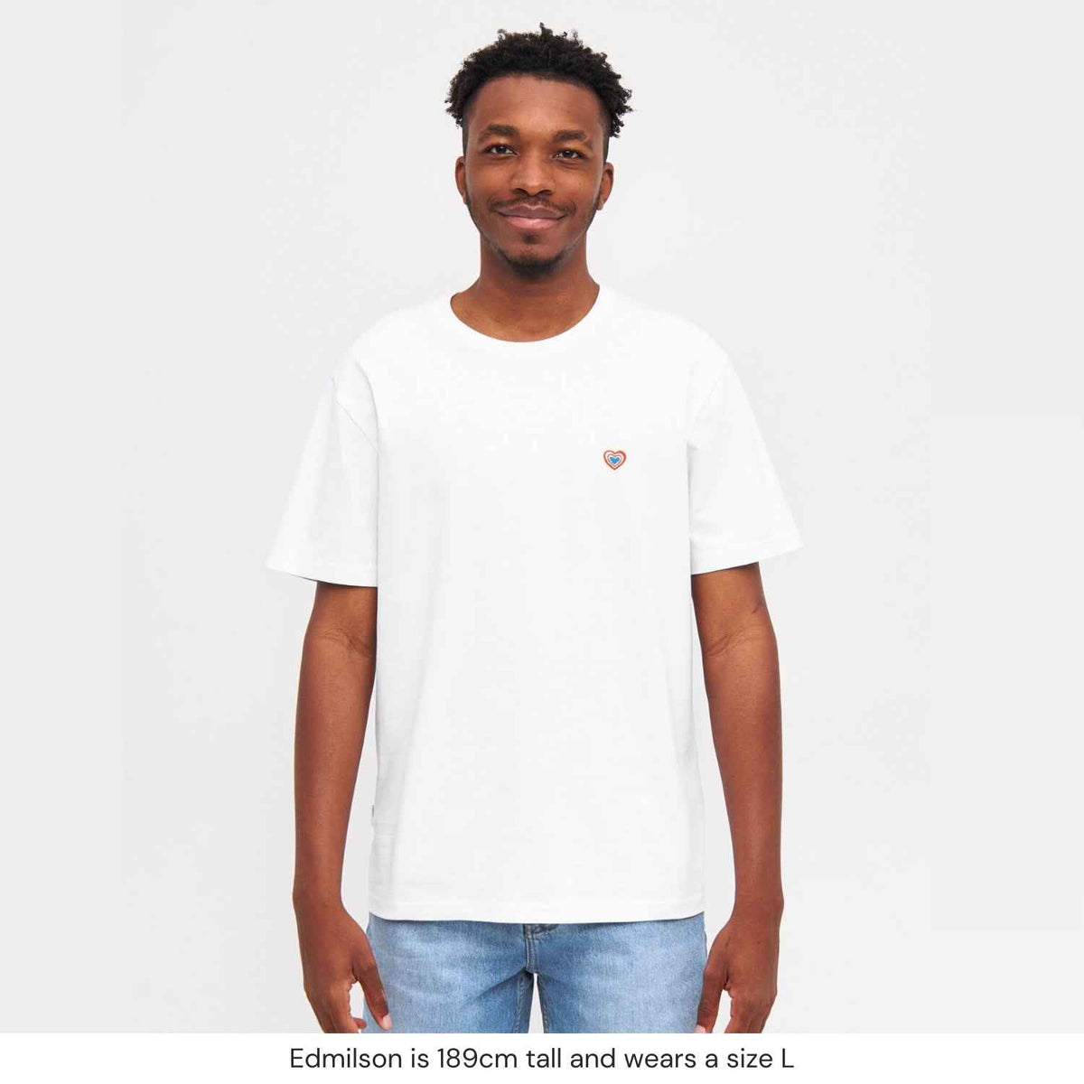 Natural Vibes T-Shirt Peace & Love weiß