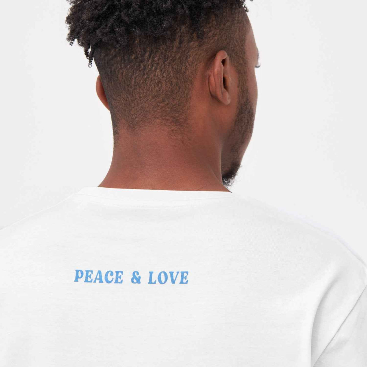 Natural Vibes T-Shirt Peace & Love weiß