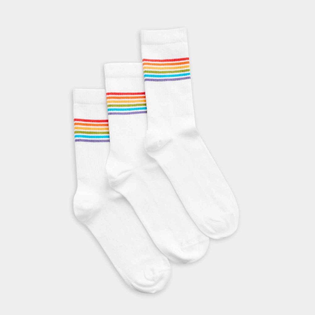 Rainbow Tennissocken Weiß (3er Pack)