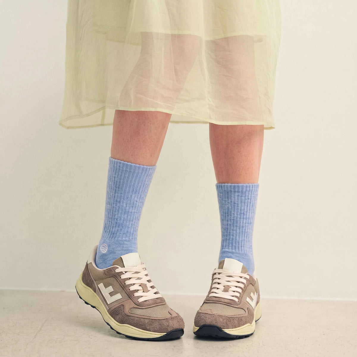 Retro Style Tennissocken Hellblau (2er Pack)