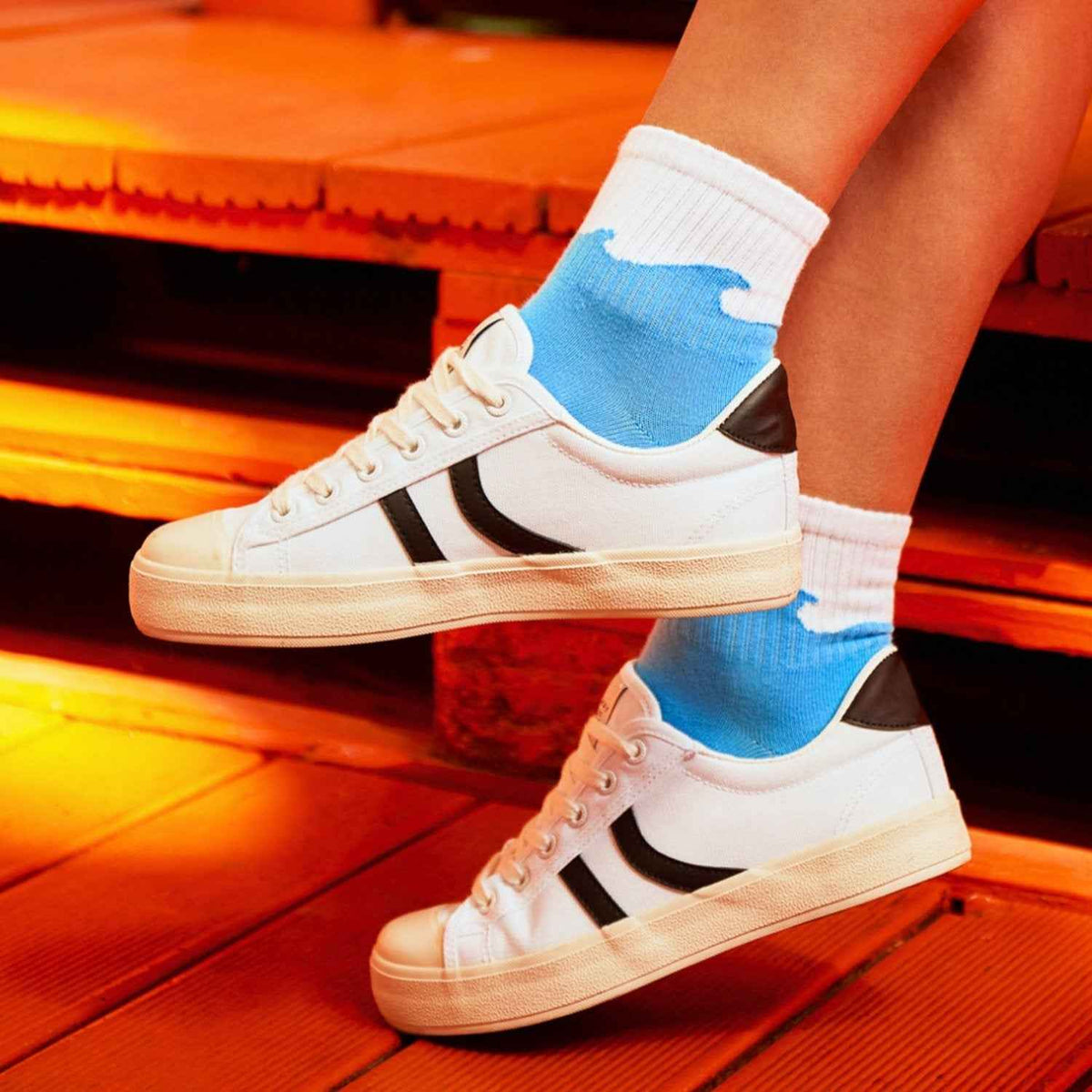 Waves Quarter Socken