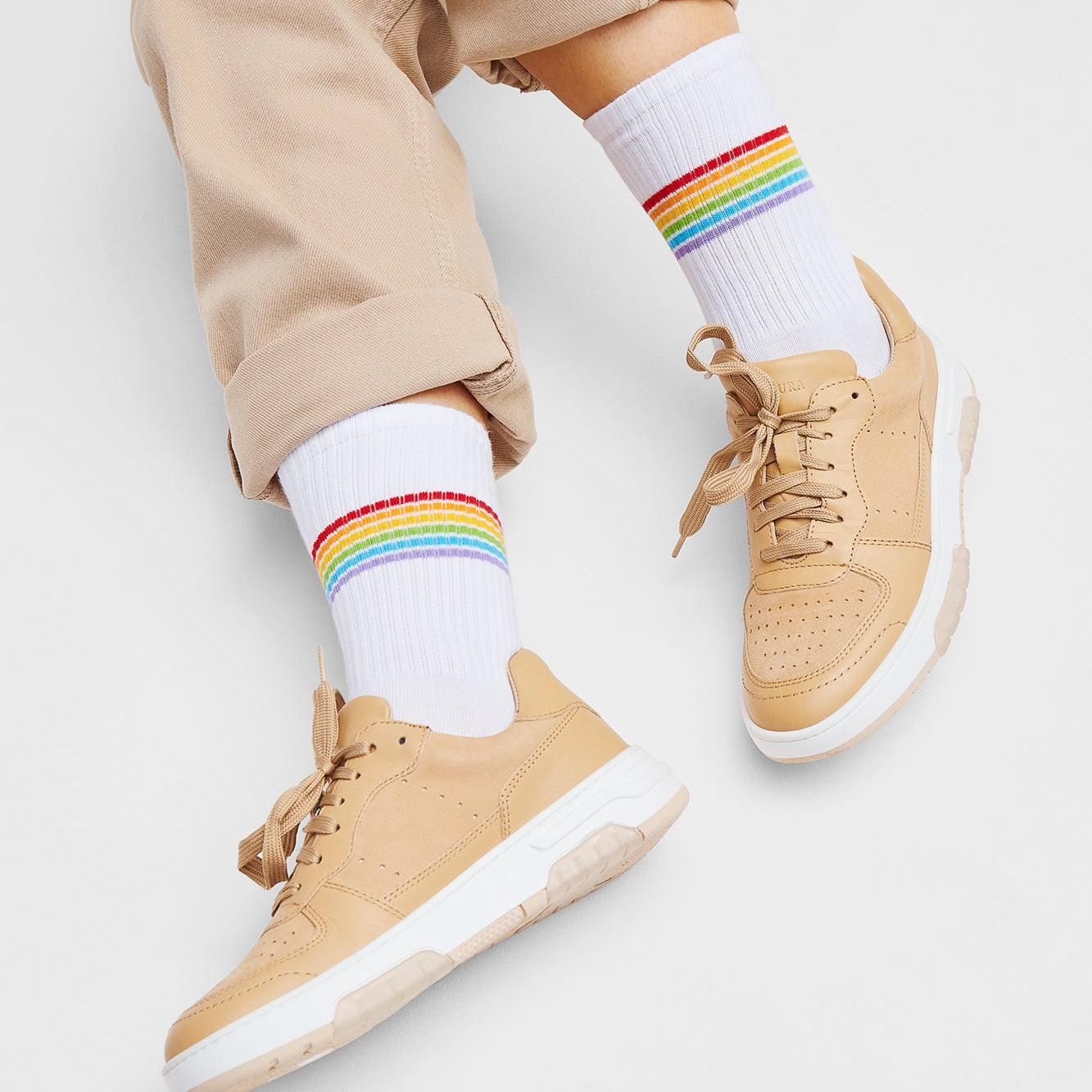 3 PACK Rainbow tennissocken - Natural Vibes Clothing