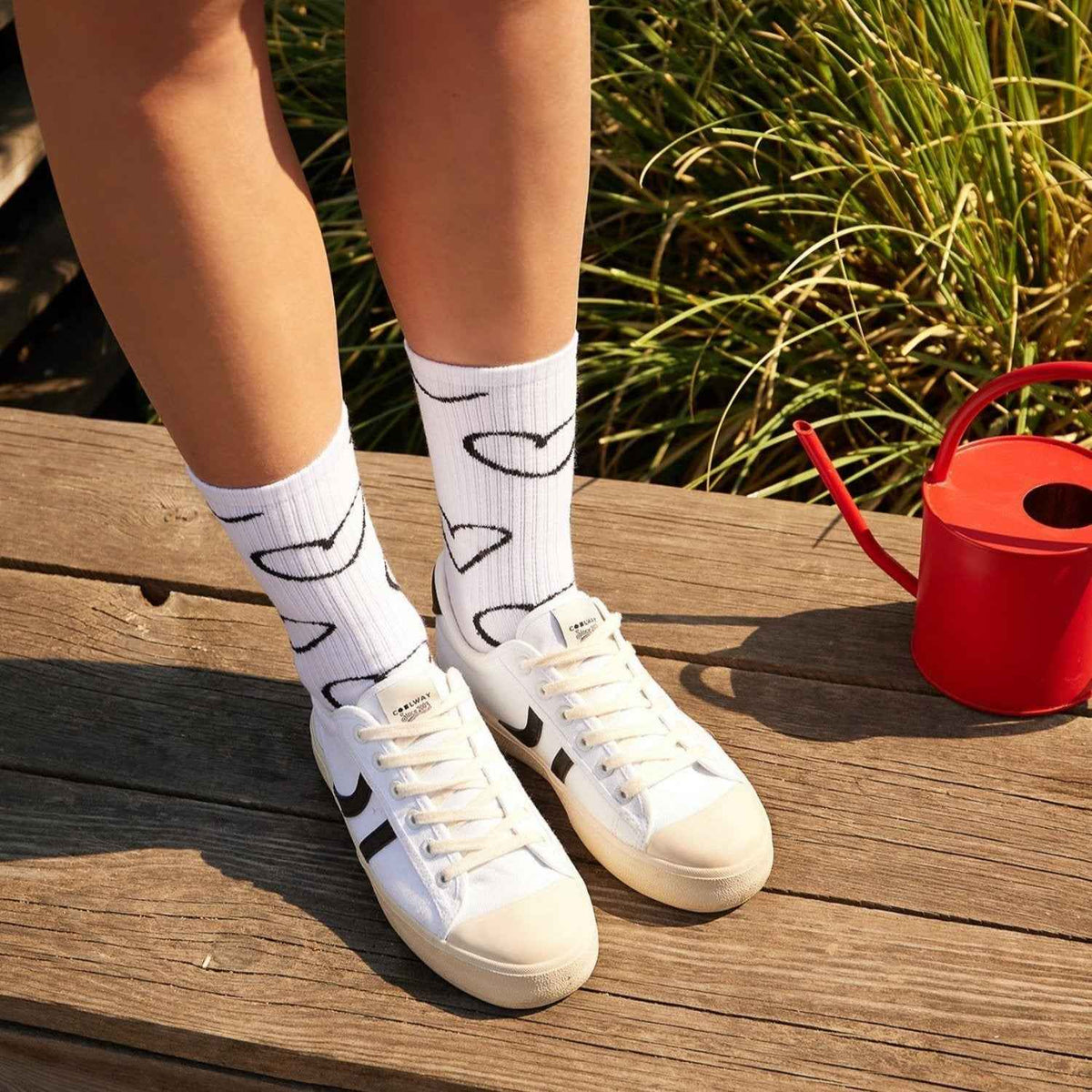 Doodle heart Tennissocken