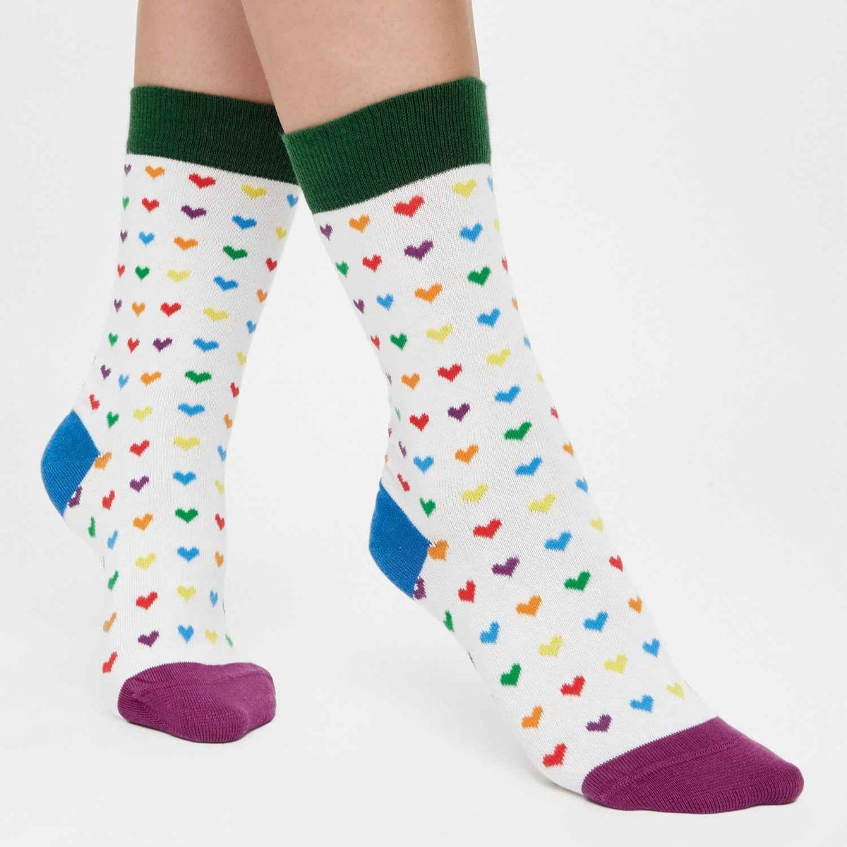 Bunte Herzen Socken