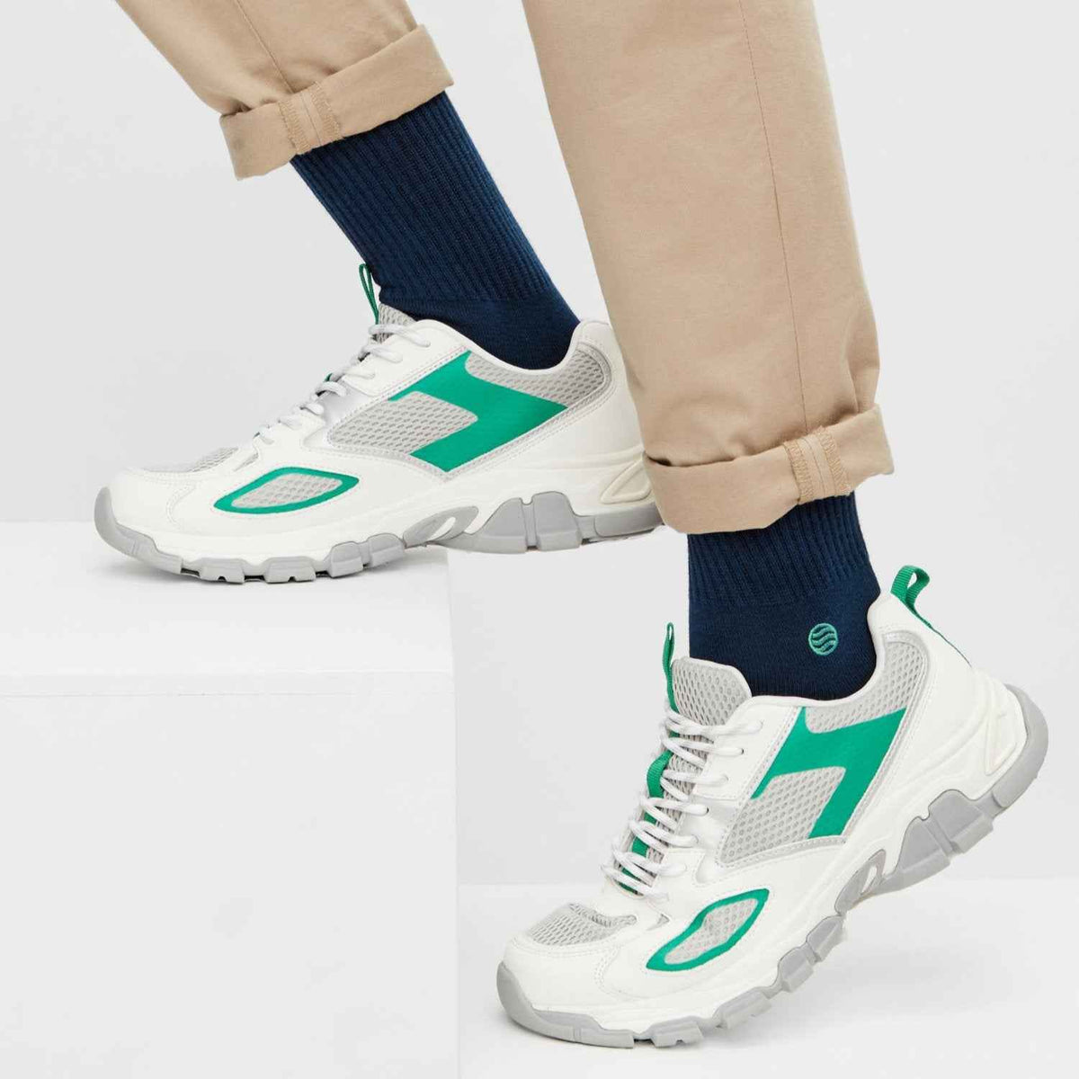 Retro Style Tennissocken blau navy