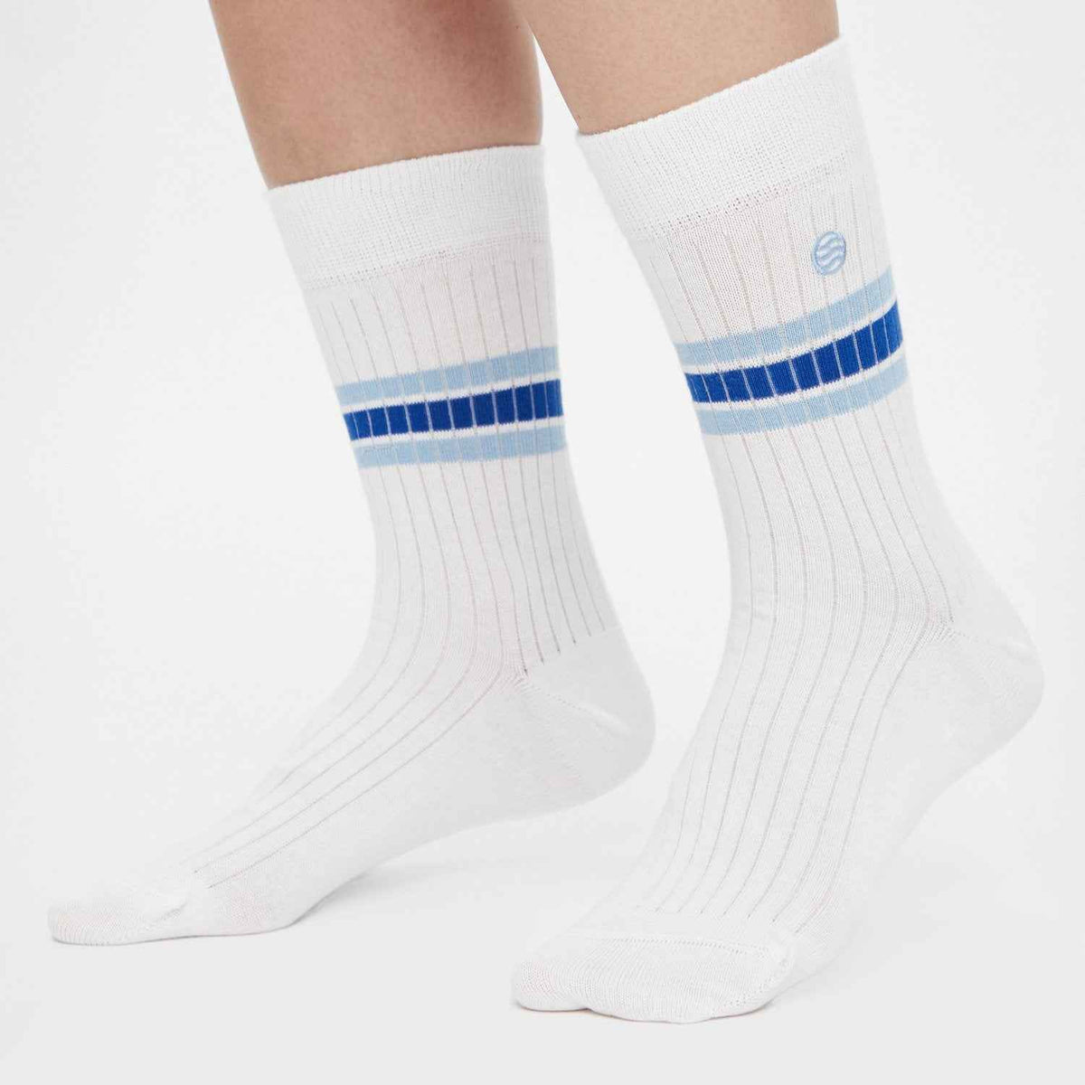 Original Gerippte Socken weiß