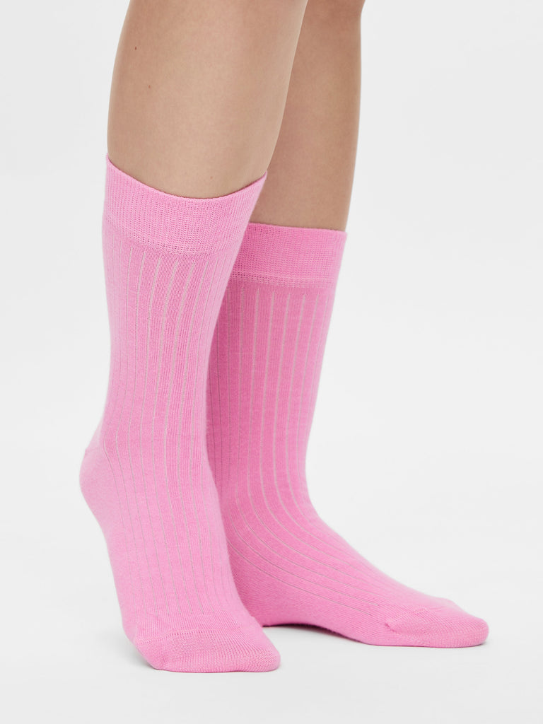 2 - Pack Gerippte Socken Pastell (1 x pink, 1 x lila)) - Natural Vibes Clothing