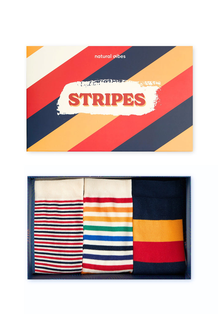 3 - Pack Stripes Gift Set - Natural Vibes Clothing