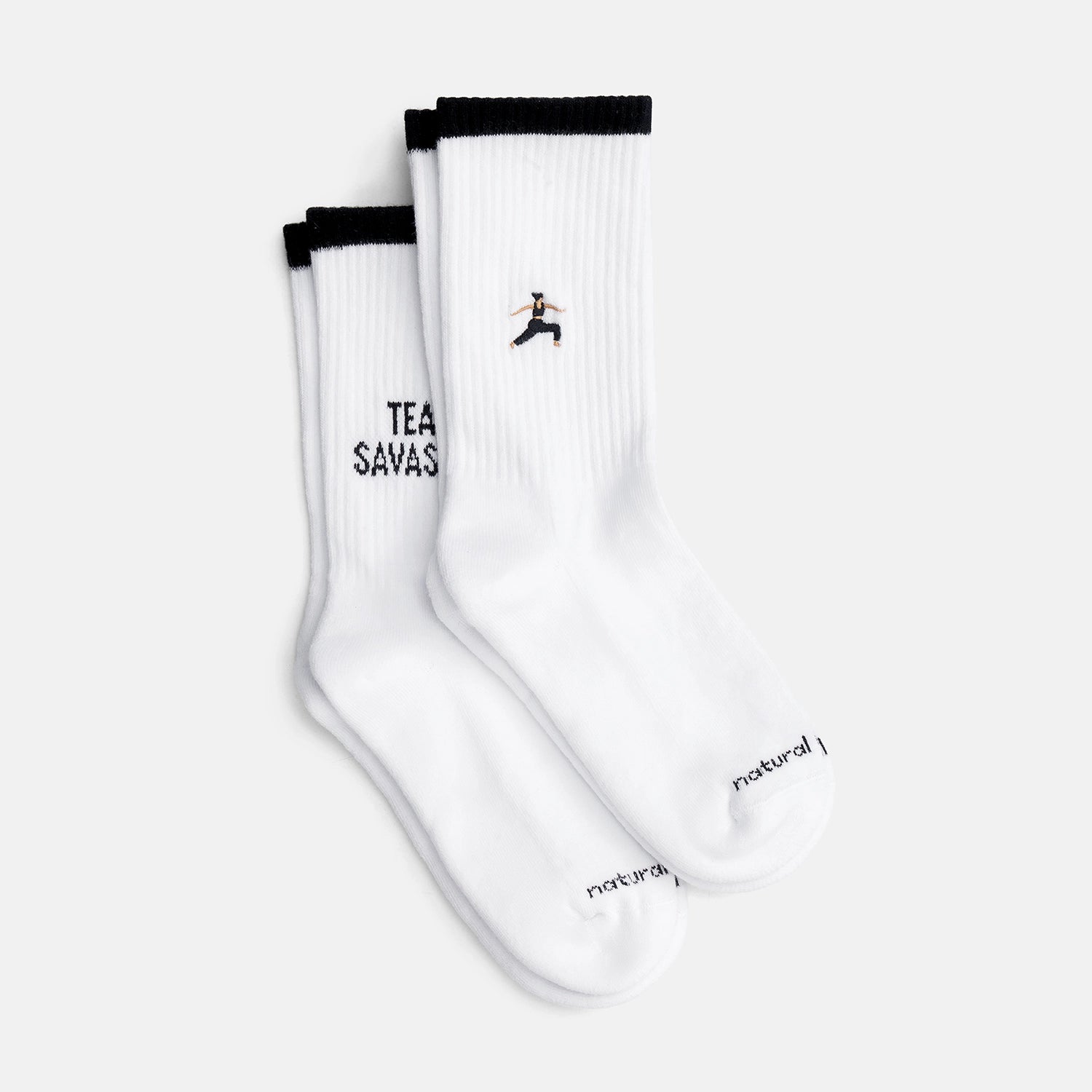 Yoga Tennissocken Set (2er Pack) mit Warrior und Team Savasana Bio-Tennissocken – Natural Vibes Clothing