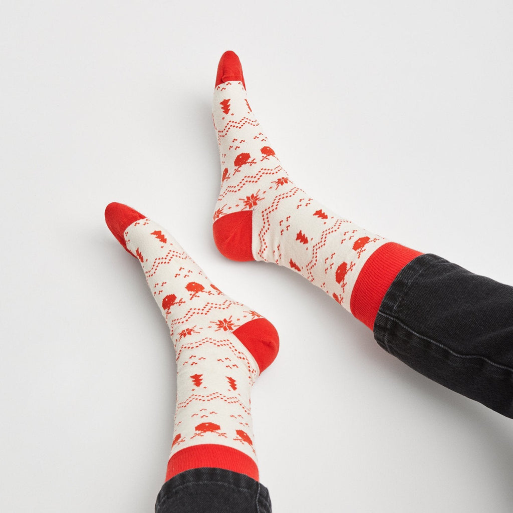 Cozy Xmas Socken weiß - Natural Vibes Clothing