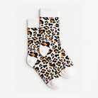 Leoparden Socken: weiße Tennissocken mit Leopardenmuster - Natural Vibes Clothing