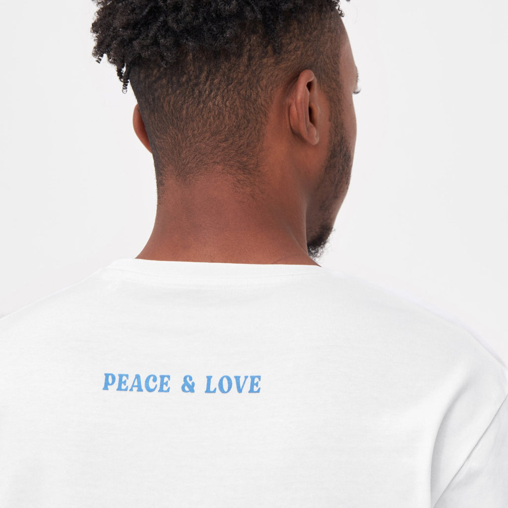 Natural Vibes T-Shirt Peace & Love weiß - Natural Vibes Clothing