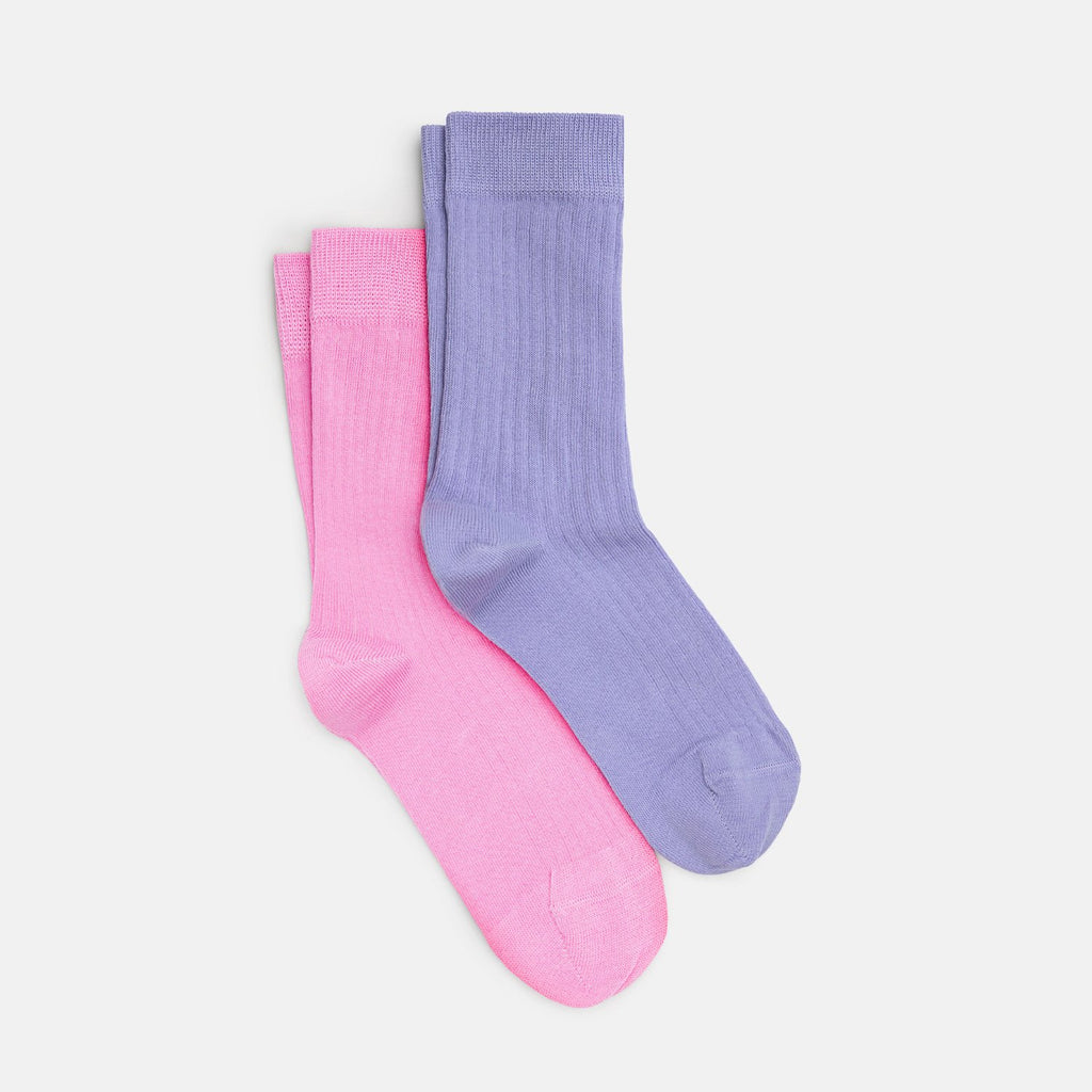 Pastell gerippte Socken (2er Pack) - Natural Vibes Clothing