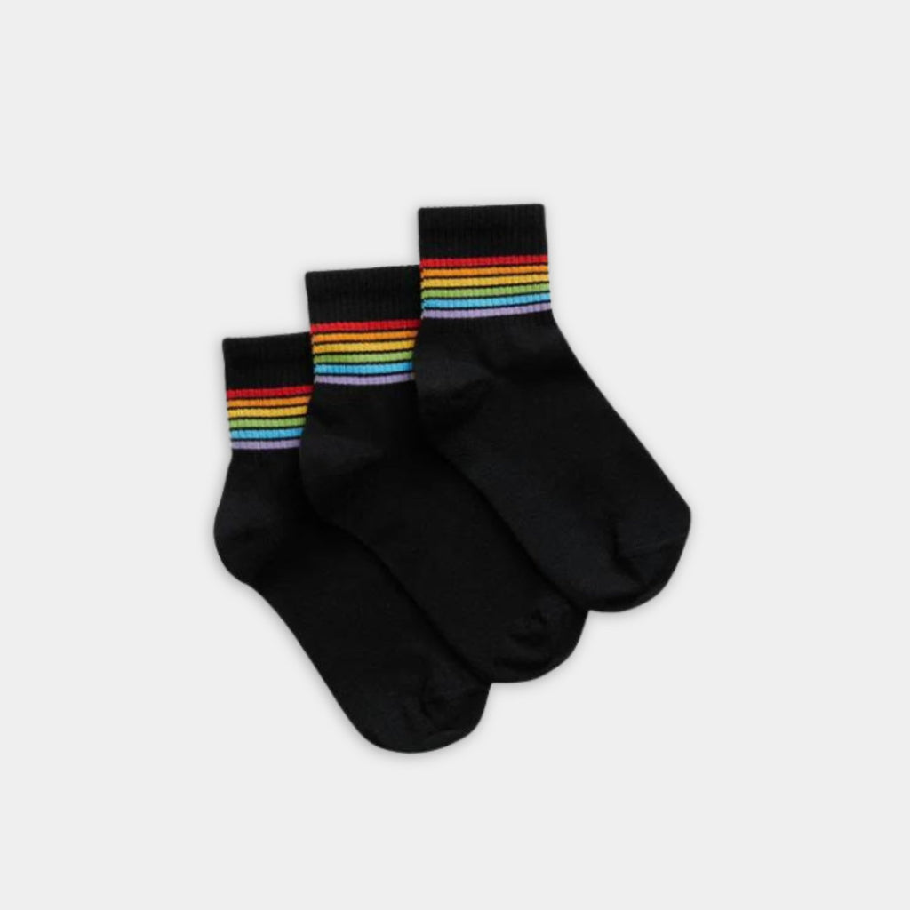 Rainbow Sneaker - Socken Schwarz (3er Pack) - Natural Vibes Clothing