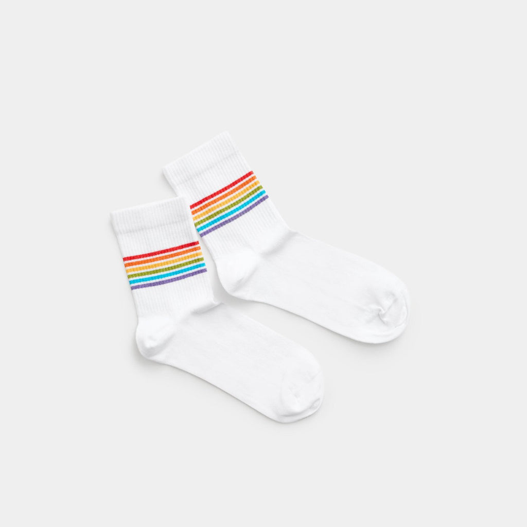 Rainbow Sneaker - Socken weiß - Natural Vibes Clothing