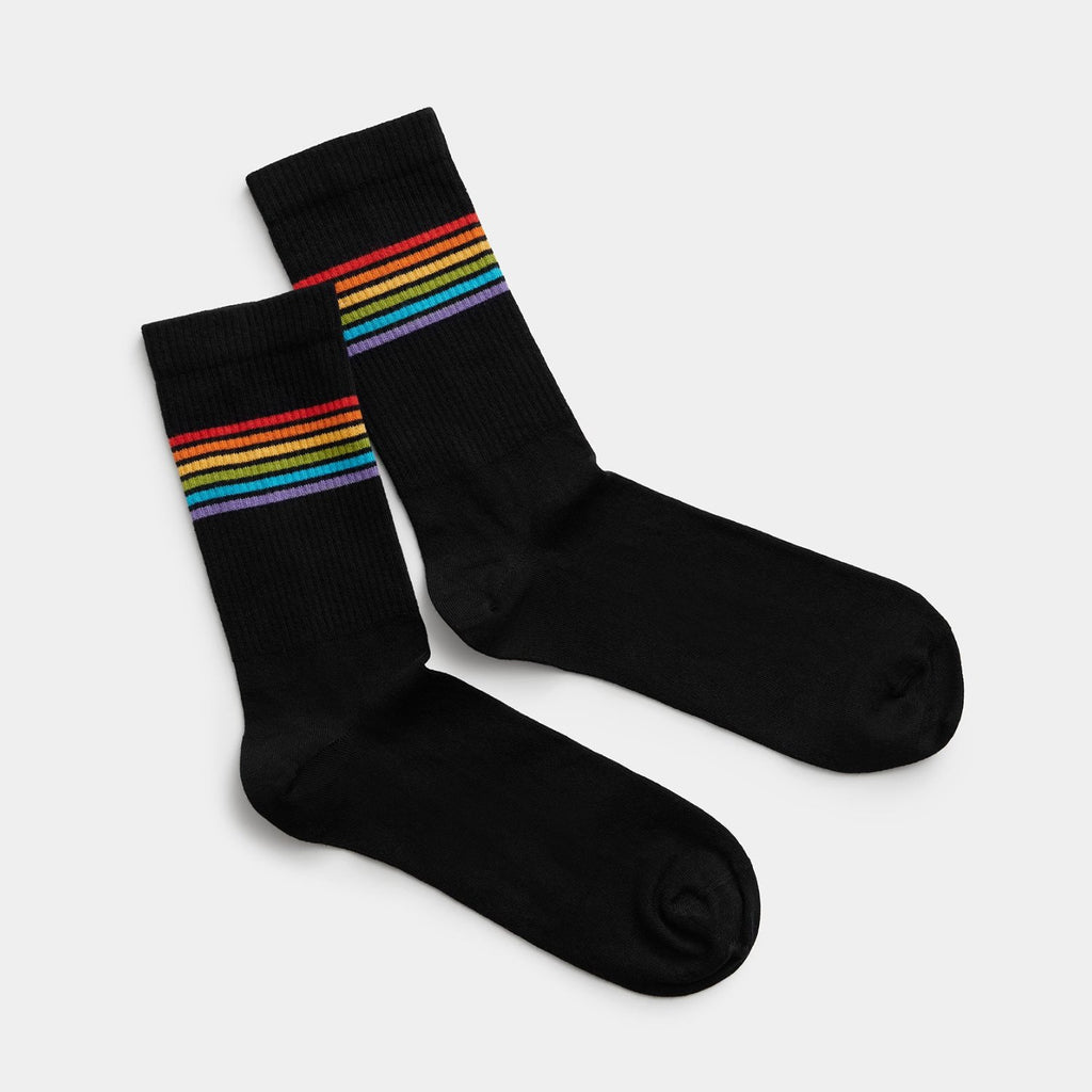 Rainbow Tennissocken schwarz - Natural Vibes Clothing