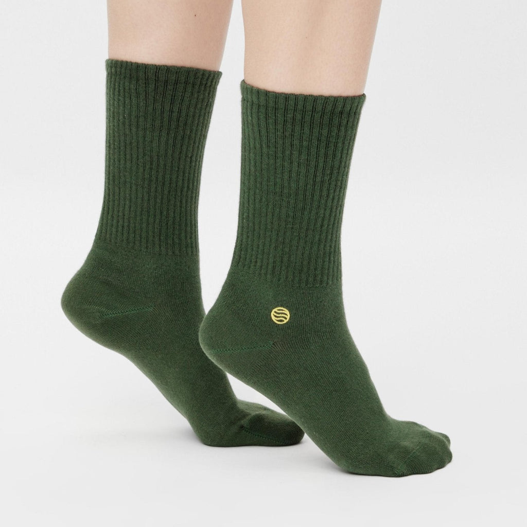 Retro Style Tennissocken Grün (2er Pack) - Natural Vibes Clothing