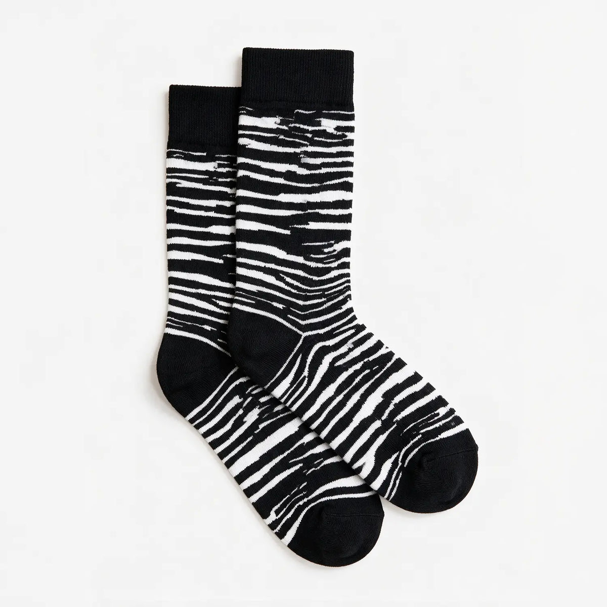 Zebra Socken in schwarz und weiß von Natural Vibes Clothing