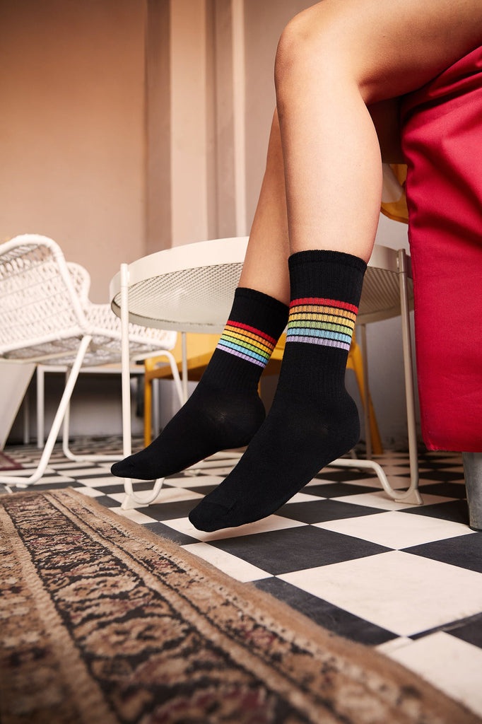 Stripes Socken black - Natural Vibes Clothing