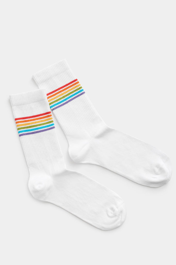 Stripes Socken white - Natural Vibes Clothing